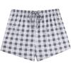 Ekouaer Women Pajama Shorts Comfy Lounge Bottom with Pockets Stretch Strip Sleepwear Drawstring Pj Bottoms Sleep Shorts(Grey Plaid)