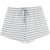 Ekouaer Women Pajama Shorts Comfy Lounge Bottom with Pockets Stretch Strip Sleepwear Drawstring Pj Bottoms Sleep Shorts(Grey Strip)