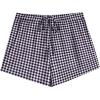 Ekouaer Women Pajama Shorts Comfy Lounge Bottom with Pockets Stretch Strip Sleepwear Drawstring Pj Bottoms Sleep Shorts(Small Black White Plaid)