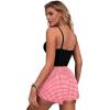 Ekouaer Women Pajama Shorts Comfy Lounge Bottom with Pockets Stretch Strip Sleepwear Drawstring Pj Bottoms Sleep Shorts(Small Red White Plaid)