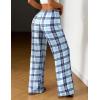 Ekouaer Womens 2 Pack Lounge Pants Comfy Pajama Pants Plaid Pajama Bottoms with Pockets Drawstring Pj Bottoms Pants(2 Pack_light Blue_pink Plaid)