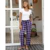 Ekouaer Womens 2 Pack Lounge Pants Comfy Pajama Pants Plaid Pajama Bottoms with Pockets Drawstring Pj Bottoms Pants(2 Pack_pink_purple Plaid)