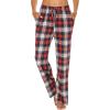 Ekouaer Womens 2 Pack Lounge Pants Comfy Pajama Pants Plaid Pajama Bottoms with Pockets Drawstring Pj Bottoms Pants(2 Pack-set 4)