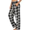 Ekouaer Womens 2 Pack Lounge Pants Comfy Pajama Pants Plaid Pajama Bottoms with Pockets Drawstring Pj Bottoms Pants(2 Pack-set 5)