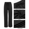 Ekouaer Women’s Pajama Pants Wide Leg Yoga Pants Lounge Drawstring Pants Comfy Stretch Plaid Pj Bottoms(Grey Black)