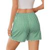 Ekouaer Womens Pajama Shorts Soft Comfy Sleep Shorts Casual Elastic Waist Pj Short with Pockets(Green White Plaid)