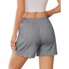 Ekouaer Womens Pajama Shorts Soft Comfy Sleep Shorts Casual Elastic Waist Pj Short with Pockets(Heather Grey)