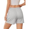 Ekouaer Womens Pajama Shorts Soft Comfy Sleep Shorts Casual Elastic Waist Pj Short with Pockets(Light Grey)