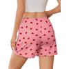 Ekouaer Womens Pajama Shorts Soft Comfy Sleep Shorts Casual Elastic Waist Pj Short with Pockets(Love)