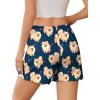 Ekouaer Womens Pajama Shorts Soft Comfy Sleep Shorts Casual Elastic Waist Pj Short with Pockets(Puppy)