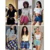 Ekouaer Womens Pajama Shorts Soft Comfy Sleep Shorts Casual Elastic Waist Pj Short with Pockets(Puppy)