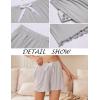 Ekouaer Womens Pajama Shorts Soft Comfy Sleep Shorts Casual Elastic Waist Pj Short with Pockets(Red White Plaid)