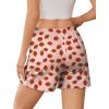 Ekouaer Womens Pajama Shorts Soft Comfy Sleep Shorts Casual Elastic Waist Pj Short with Pockets(Strawberry)