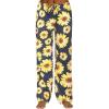Ekouaer Women Pajama Pants Comfy Pj Bottom with Pockets Stretch Plaid Sleepwear(Sunflower Print)