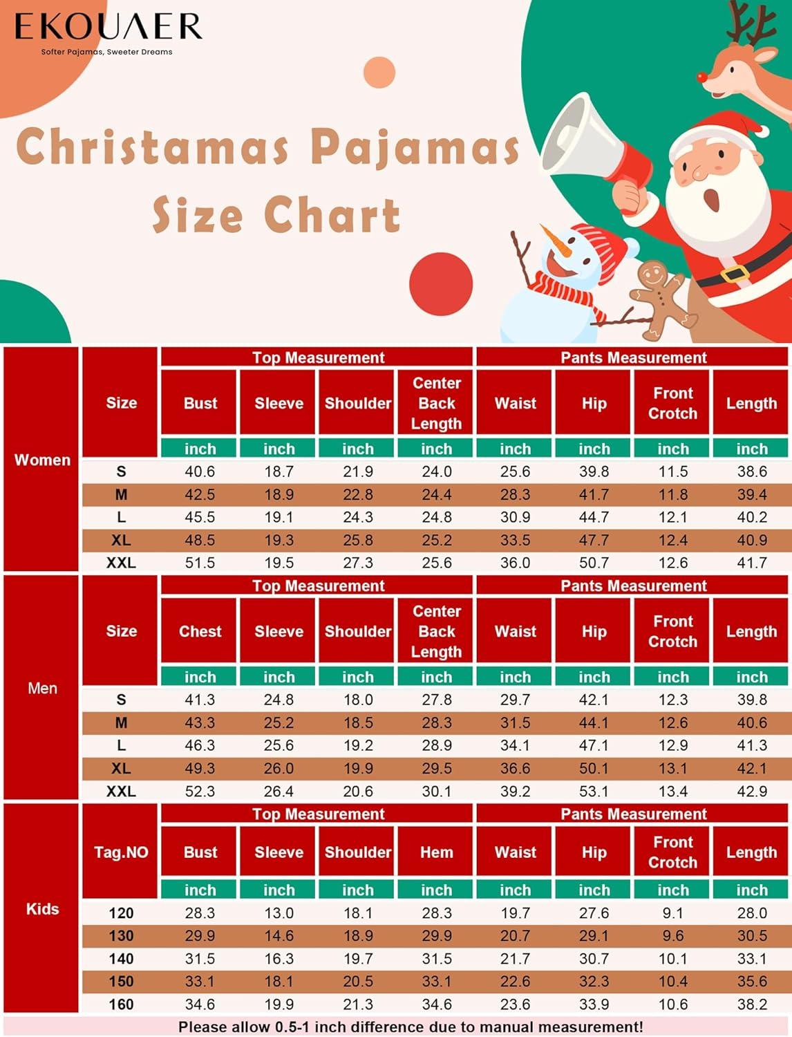 imageEkouaer Family Christmas Pajamas Matching Sets Soft Long Sleeve Couple Pjs Xmas Sleepwear Holiday Lounge SetNavy Blue