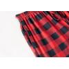 Ekouaer 3 PCS Capri Pajamas for Women Set Short Sleeve Pajama Sets Floral Pj Sets Soft Sleepwear with Pockets(Black Red Plaid)