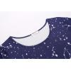 Ekouaer 3 PCS Capri Pajamas for Women Set Short Sleeve Pajama Sets Floral Pj Sets Soft Sleepwear with Pockets(Blue Stars)