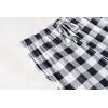 Ekouaer 3 PCS Capri Pajamas for Women Set Short Sleeve Pajama Sets Floral Pj Sets Soft Sleepwear with Pockets(Dark Grey Plaid)