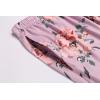 Ekouaer 3 PCS Capri Pajamas for Women Set Short Sleeve Pajama Sets Floral Pj Sets Soft Sleepwear with Pockets(Pink Flowers)