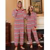Ekouaer Christmas Matching Onesie for Couples Elk Antler Hooded Zipper Long Sleeve Pajamas with Pockets S-XXL(Elk Red)