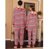 Ekouaer Christmas Matching Onesie for Couples Elk Antler Hooded Zipper Long Sleeve Pajamas with Pockets S-XXL(Elk Red)