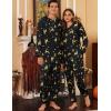 Ekouaer Christmas Matching Onesie for Couples Elk Antler Hooded Zipper Long Sleeve Pajamas with Pockets S-XXL(Golden Elk)