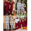 Ekouaer Christmas Matching Onesie for Couples Elk Antler Hooded Zipper Long Sleeve Pajamas with Pockets S-XXL(Reindeer Green)