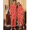 Ekouaer Christmas Matching Onesie for Couples Elk Antler Hooded Zipper Long Sleeve Pajamas with Pockets S-XXL(Snowman Red)
