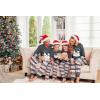 Ekouaer Family Christmas Pajamas Matching Sets Soft Long Sleeve Couple Pjs Xmas Sleepwear Holiday Lounge Set(Gray- White Snowman)