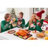 Ekouaer Family Christmas Pajamas Matching Sets Soft Long Sleeve Couple Pjs Xmas Sleepwear Holiday Lounge Set(Green- White Santa)