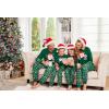 Ekouaer Family Christmas Pajamas Matching Sets Soft Long Sleeve Couple Pjs Xmas Sleepwear Holiday Lounge Set(Green- White Santa)