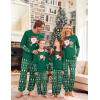 Ekouaer Family Christmas Pajamas Matching Sets Soft Long Sleeve Couple Pjs Xmas Sleepwear Holiday Lounge Set(Green- White Santa)
