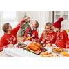 Ekouaer Family Christmas Pajamas Matching Sets Soft Long Sleeve Couple Pjs Xmas Sleepwear Holiday Lounge Set(Red- Elk Head)