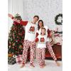 Ekouaer Family Christmas Pajamas Matching Sets Soft Long Sleeve Couple Pjs Xmas Sleepwear Holiday Lounge Set(Red Striped)