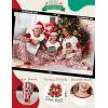 Ekouaer Family Christmas Pajamas Matching Sets Soft Long Sleeve Couple Pjs Xmas Sleepwear Holiday Lounge Set(Red Striped)