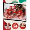 Ekouaer Family Christmas Pajamas Matching Sets Soft Long Sleeve Couple Pjs Xmas Sleepwear Holiday Lounge Set(Red- White Reindeer)