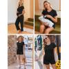 Ekouaer Maternity Nursing Pajamas Set 3 Piece Postpartum Lounge Breastfeeding Pjs Pregnancy Shorts & Pants S-XXL(Black)