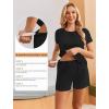 Ekouaer Maternity Nursing Pajamas Set 3 Piece Postpartum Lounge Breastfeeding Pjs Pregnancy Shorts & Pants S-XXL(Black)