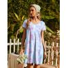 Ekouaer Nightgowns for Women Short Sleeve Sleepshirt V Neck Short Nightshirt Pullover Soft Ruffled Sleepwear S-XXXL(Purple Tie Dye)