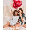 Ekouaer Pajama Set for Women 2 Piece Lounge Set Short Sleeve Tops and Shorts Soft Sleepwear, Chest Pocket(Grey Stars)