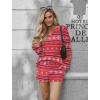 Ekouaer Pajama Set for Women Waffle Knit Lounge Sets Long Sleeve Top and Shorts Sleepwear Matching Loungewear S-XXL(Christmas Red)