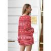 Ekouaer Pajama Set for Women Waffle Knit Lounge Sets Long Sleeve Top and Shorts Sleepwear Matching Loungewear S-XXL(Christmas Red)