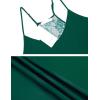Ekouaer Satin Pajamas Women Lace Sleepwear Lingerie Cami Shorts Set Nightwear XS-XXL(Green)