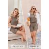 Ekouaer Womens 2 Piece Lounge Set Ribbed Knit Pajamas Sleeveless Sleepwear Biker Shorts Loungewear Outfit S-XXL(Brown)