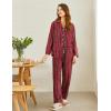Ekouaer Womens Pajama Sets 2 Piece Cotton Plaid Pjs Long Sleeve Sleepwear Button Down Lounge Set with Pockets(Plaid-red Green)