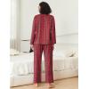 Ekouaer Womens Pajama Sets 2 Piece Cotton Plaid Pjs Long Sleeve Sleepwear Button Down Lounge Set with Pockets(Red Blue Green Plaid)