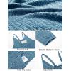 Ekouaer Jumpsuits for Women Sleeveless Spaghetti Strap Ribbed Overall Jumpsuit V Neck Summer Romper with Pockets 2025(Middle Blue)