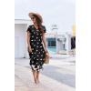 Ekouaer Long Nightgowns for Women Button Night Gowns Short Sleeve Sleepwear Full Length Sleep Shirts With Pockets S-2XL(Butterfly)
