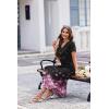 Ekouaer Long Nightgowns for Women Button Night Gowns Short Sleeve Sleepwear Full Length Sleep Shirts With Pockets S-2XL(Flower Black Pink)