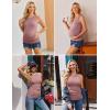 Ekouaer Maternity Tank Tops 3 Pack Womens Ribbed Pregnancy Shirts Crew Neck Ruched Side Mama Clothes S-XXL(3pcs Black/ Grey/ Dirty Pink)
